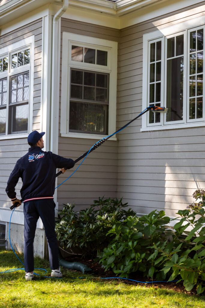 Sparkle Squad providing residential window cleaning services