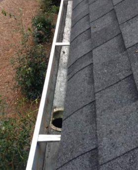 Clean gutter after professional gutter cleaning