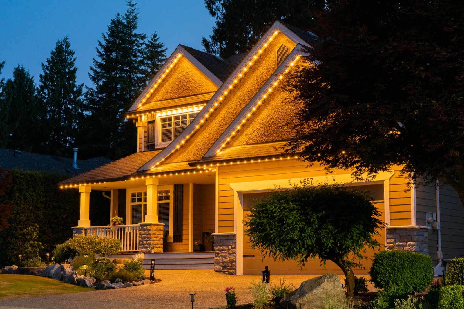 Permanent lighting installed on commercial property